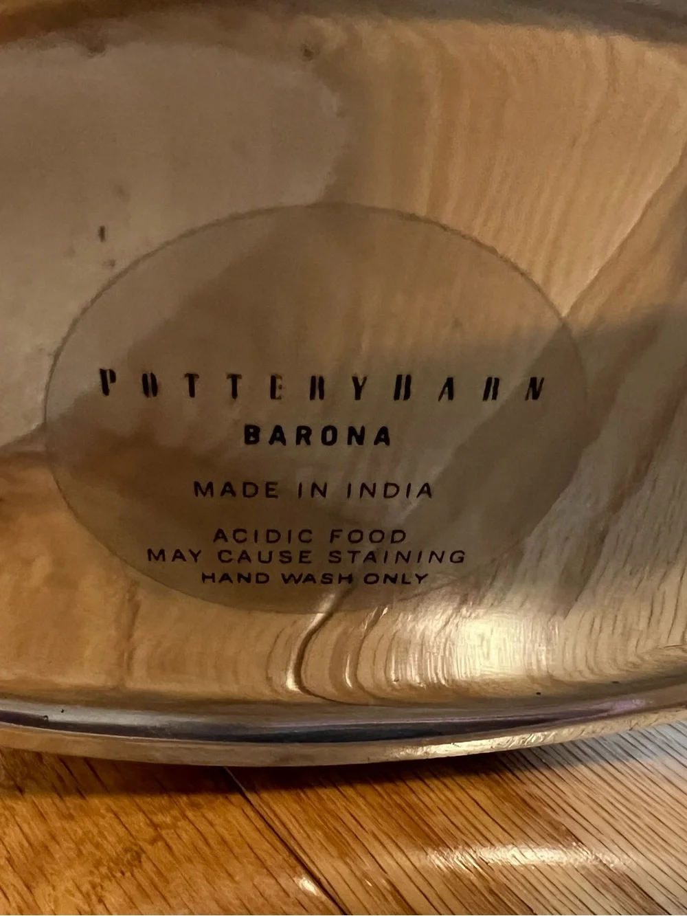 Pottery Barn Barona Silver Metal Wine Bucket with Handled Rim